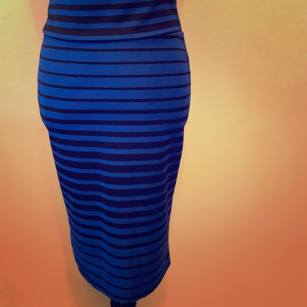 ✨NEW LISTING✨ Blue & Black Striped Pencil Skirt